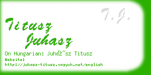 titusz juhasz business card